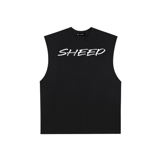 Raw Edge Cotton Tank Top