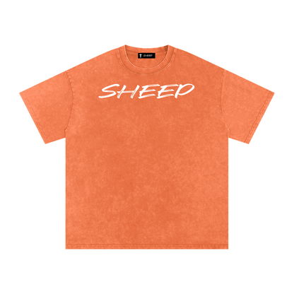 Snow Washed Oversized Cotton T-Shirt