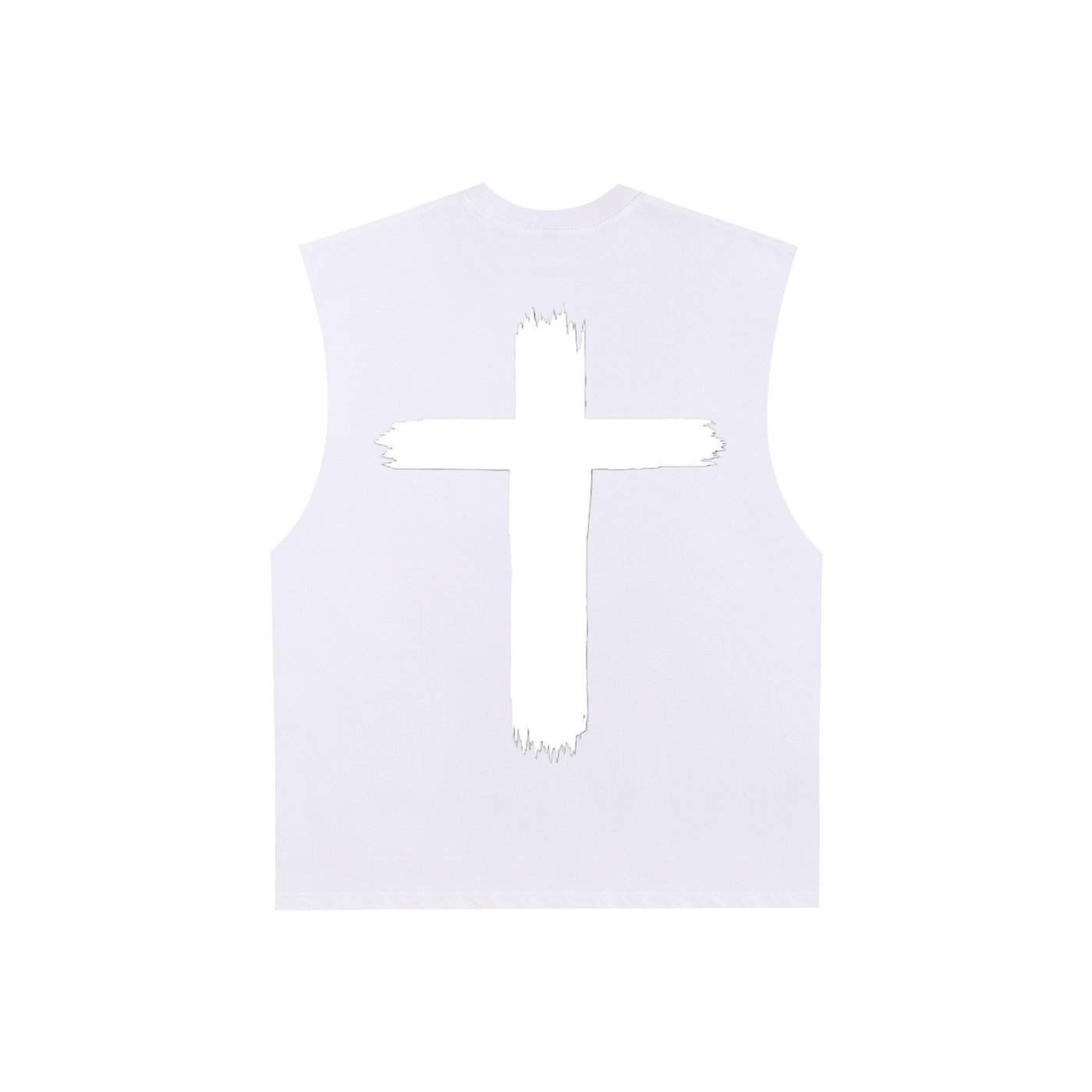 Raw Edge Cotton Tank Top