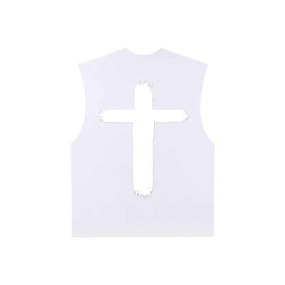 Raw Edge Cotton Tank Top