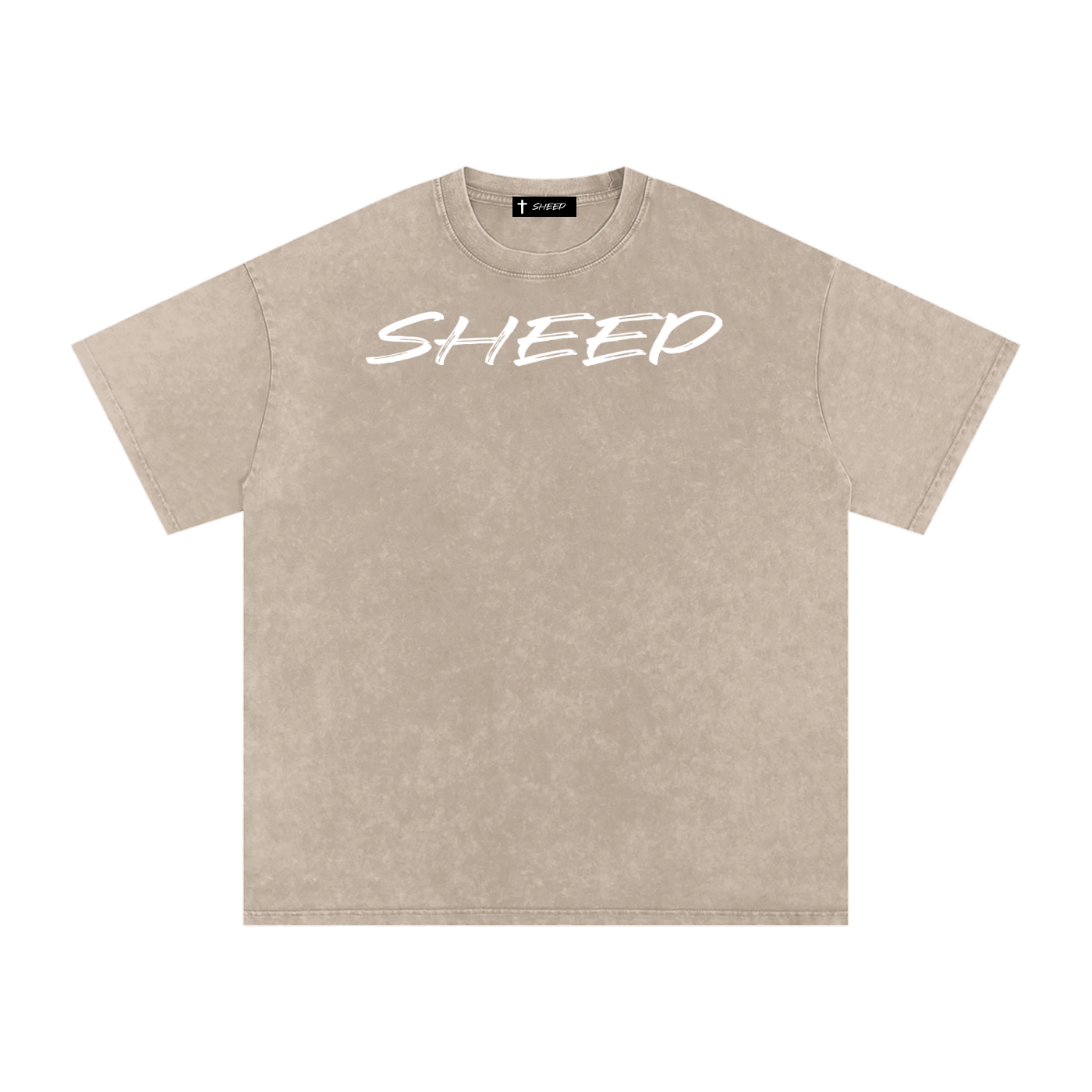 Snow Washed Oversized Cotton T-Shirt