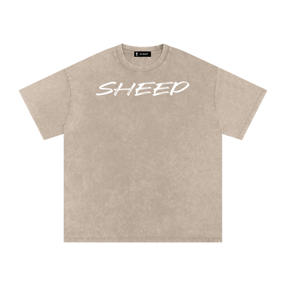 Snow Washed Oversized Cotton T-Shirt