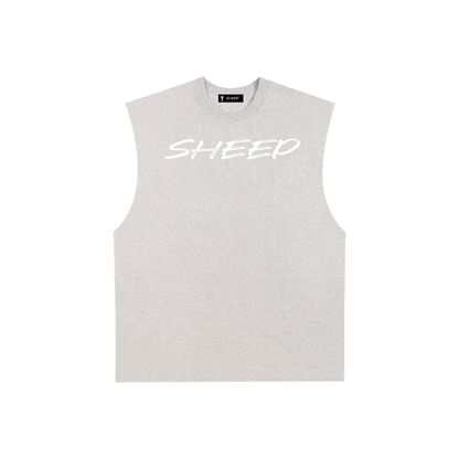 Raw Edge Cotton Tank Top