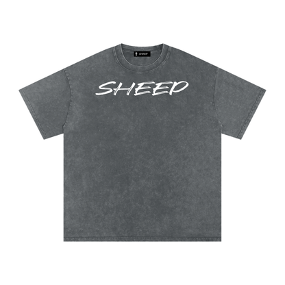 Snow Washed Oversized Cotton T-Shirt