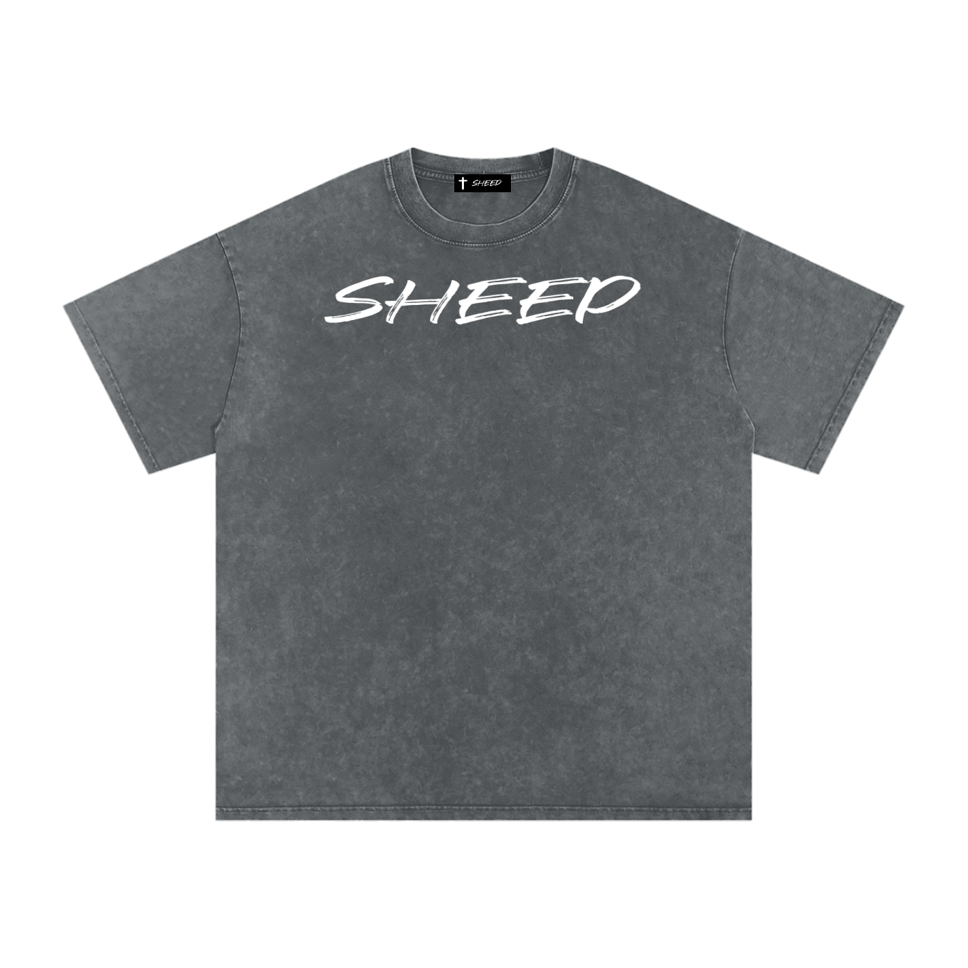 Snow Washed Oversized Cotton T-Shirt