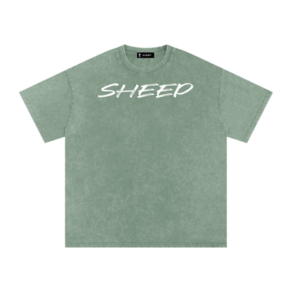 Snow Washed Oversized Cotton T-Shirt