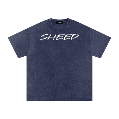 Snow Washed Oversized Cotton T-Shirt