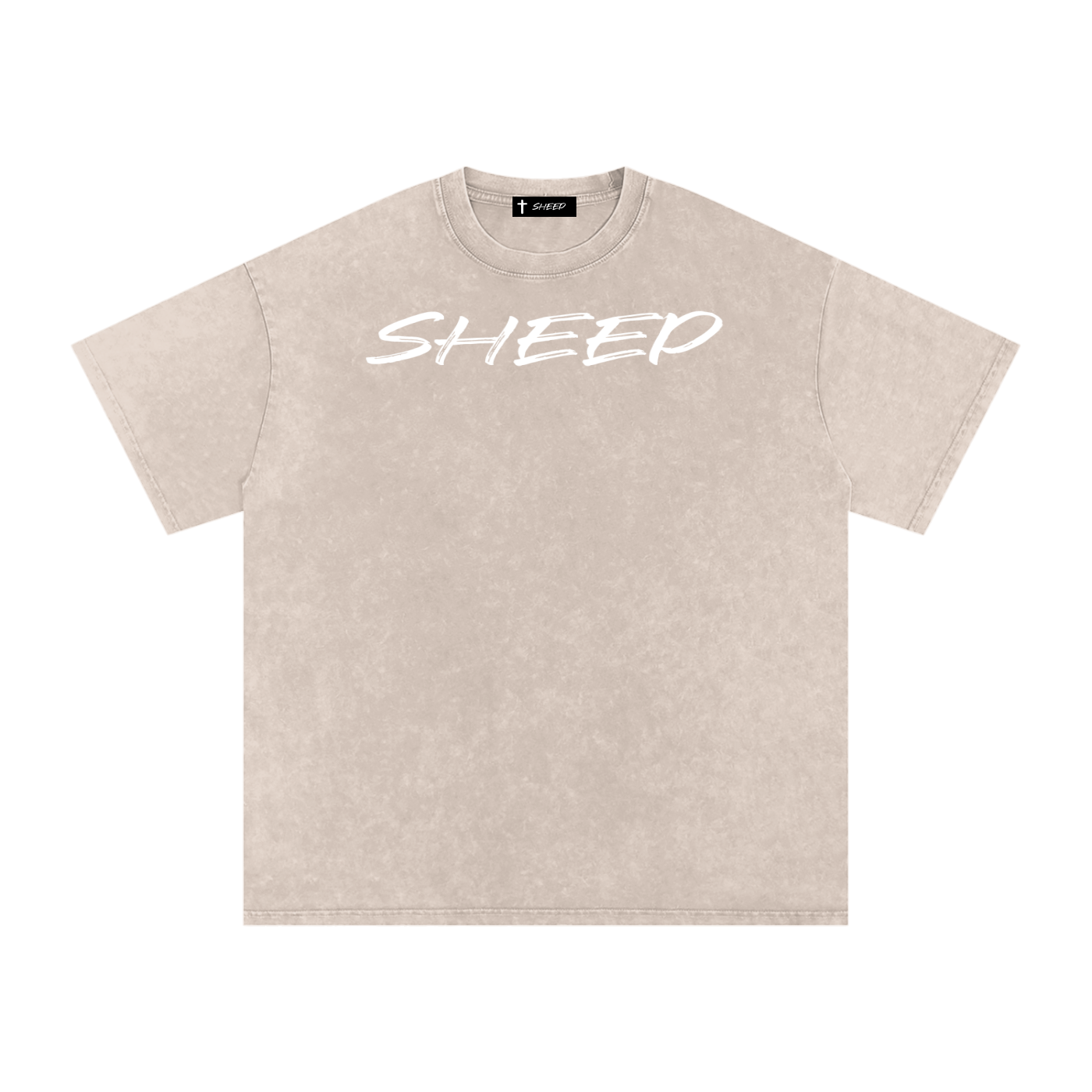 Snow Washed Oversized Cotton T-Shirt