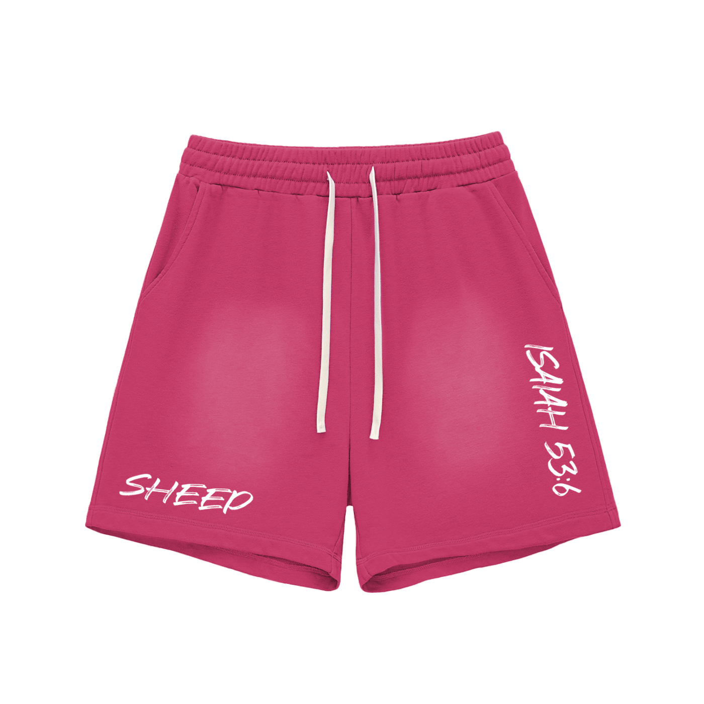 Sun Fade Raw Edge Cotton Shorts