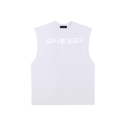 Raw Edge Cotton Tank Top