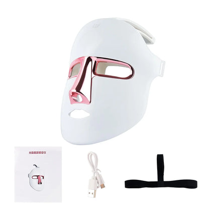 7-Color Wireless LED Face Mask for Skin Rejuvenation, Anti-Acne, and Anti-Aging Care