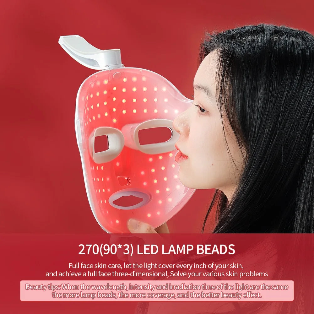7-Color Wireless LED Face Mask for Skin Rejuvenation, Anti-Acne, and Anti-Aging Care