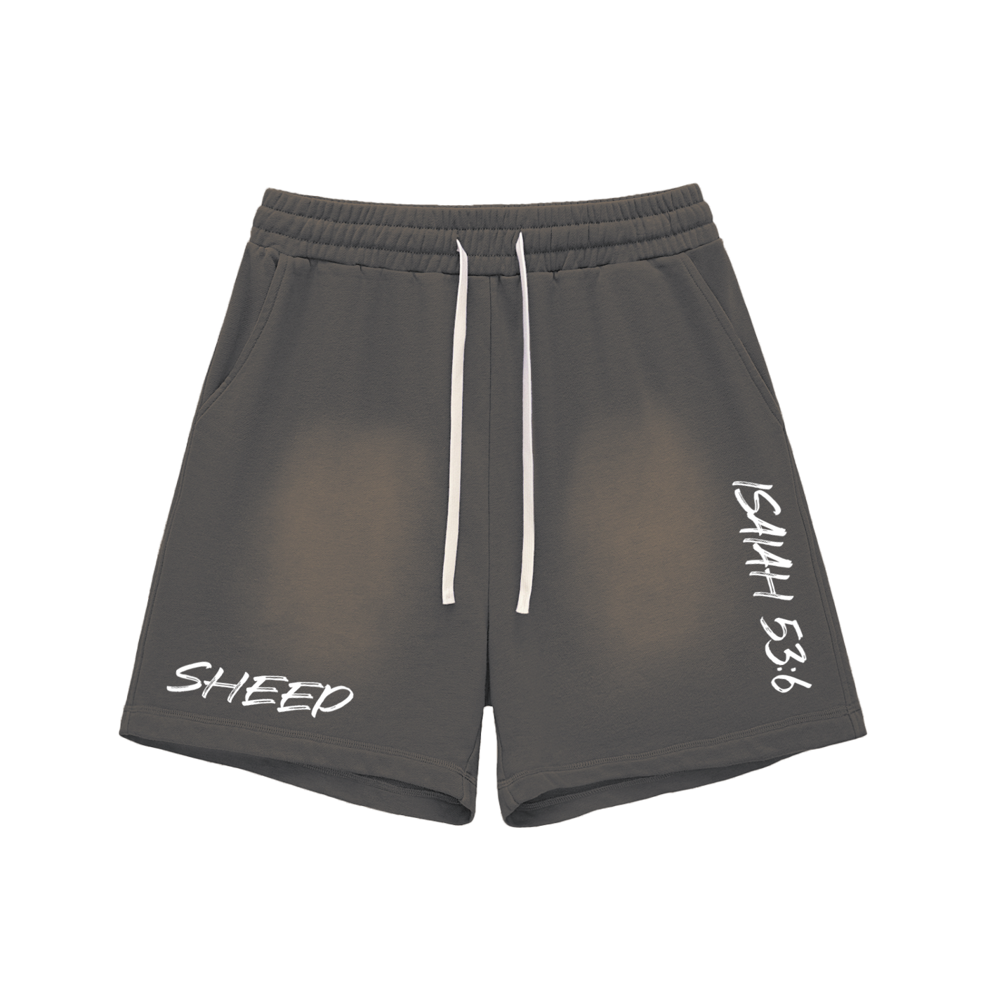Sun Fade Raw Edge Cotton Shorts