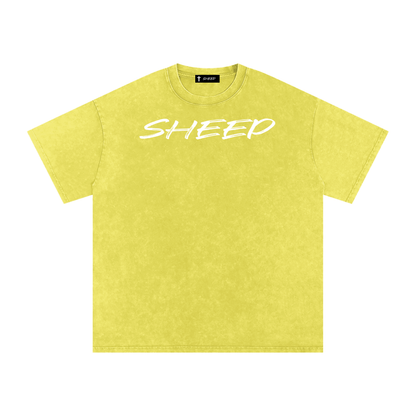 Snow Washed Oversized Cotton T-Shirt