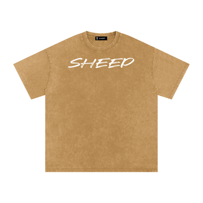 Snow Washed Oversized Cotton T-Shirt