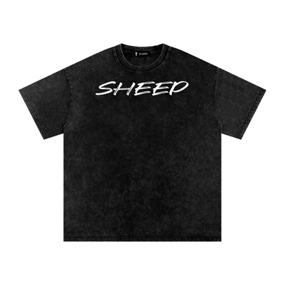 Snow Washed Oversized Cotton T-Shirt