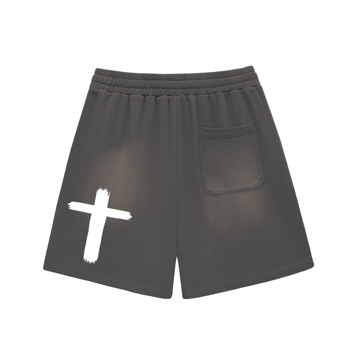 Sun Fade Raw Edge Cotton Shorts