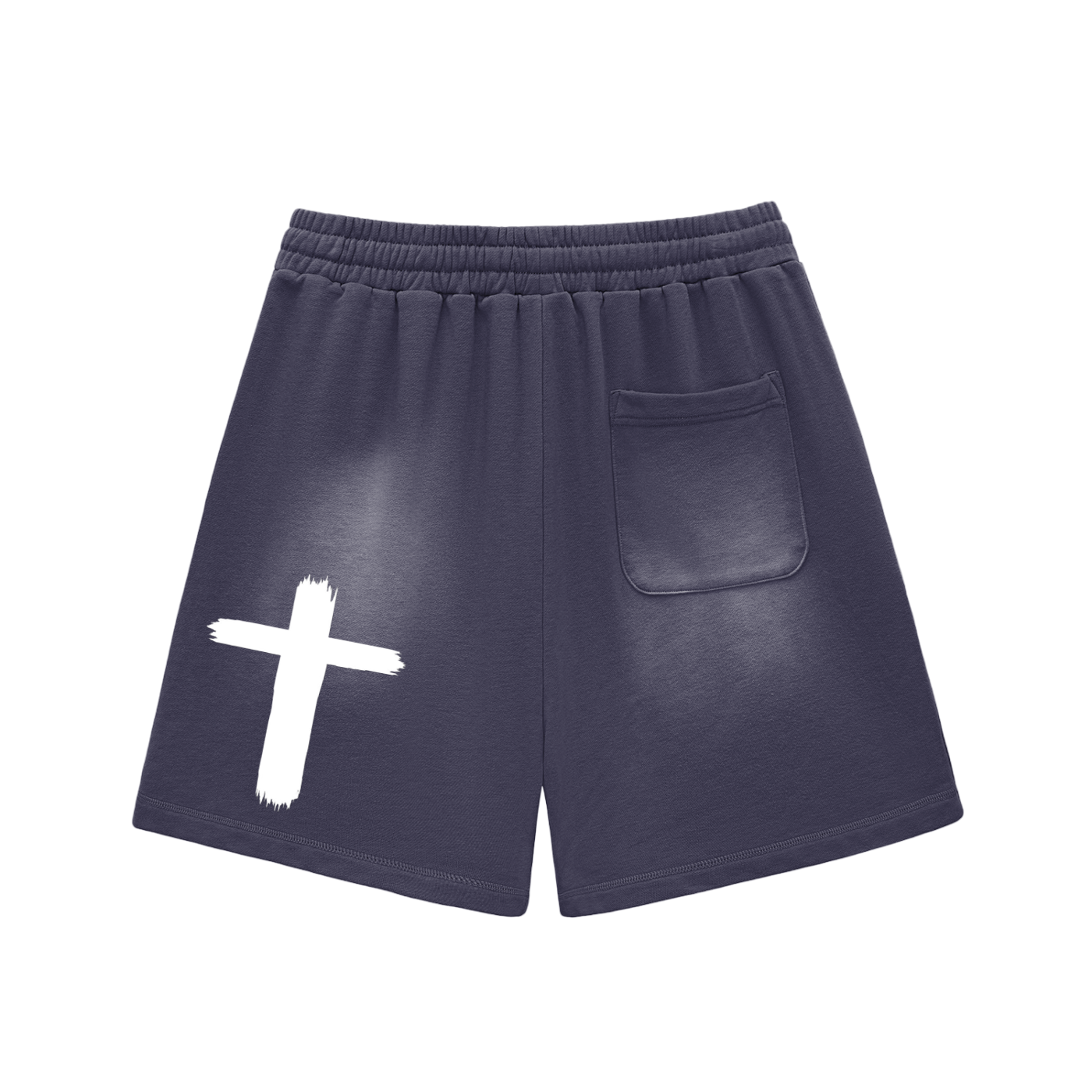 Sun Fade Raw Edge Cotton Shorts