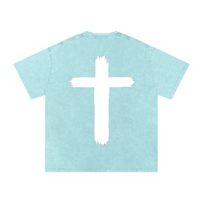 Snow Washed Oversized Cotton T-Shirt