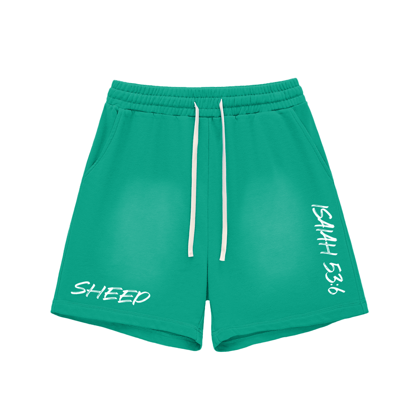 Sun Fade Raw Edge Cotton Shorts