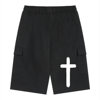 Unisex Drawstring Cargo Shorts